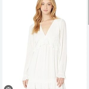 PAIGE Cream V-Neck Bishop Sleeve Sundress